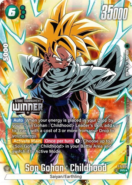 Son Gohan : Childhood - Tournament Pack Winner 08