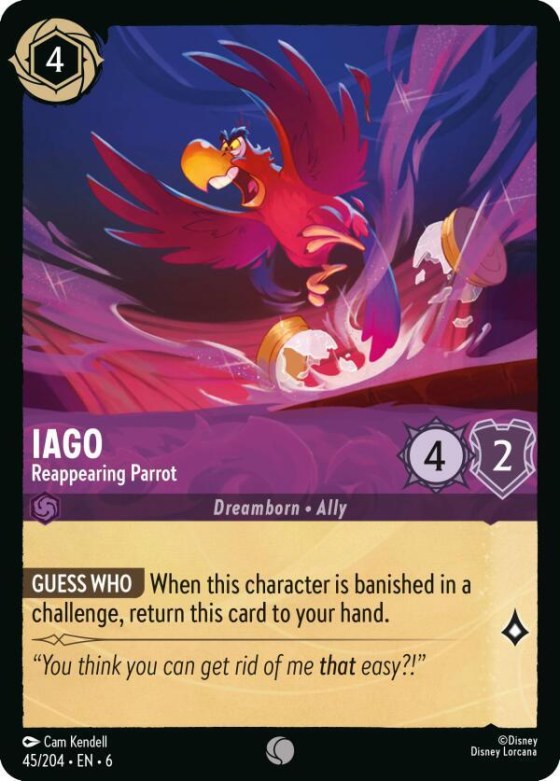 Iago - Reappearing Parrot - Cold Foil