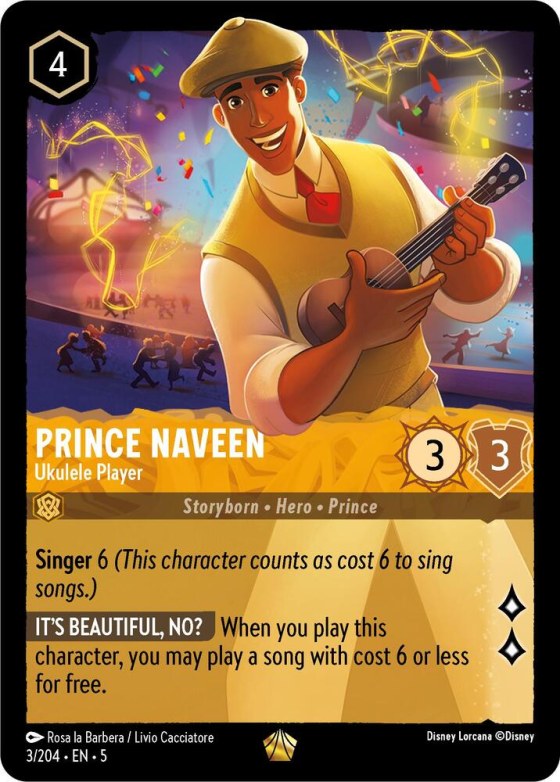 Prince Naveen - Ukulele Player - Cold Foil