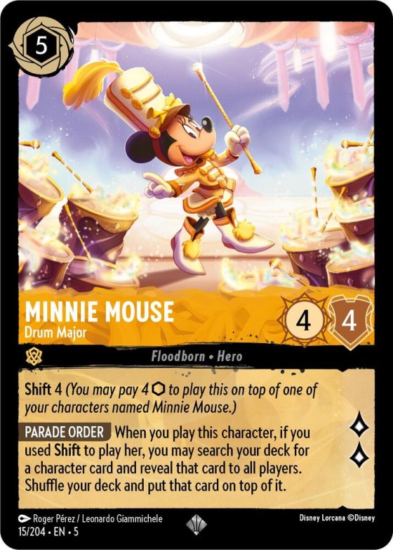 Minnie Mouse - Drum Major - Cold Foil