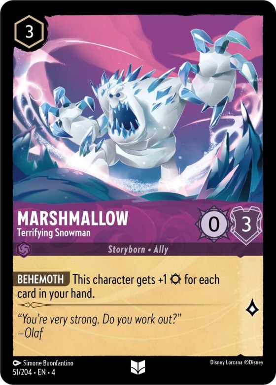 Marshmallow - Terrifying Snowman - Cold Foil