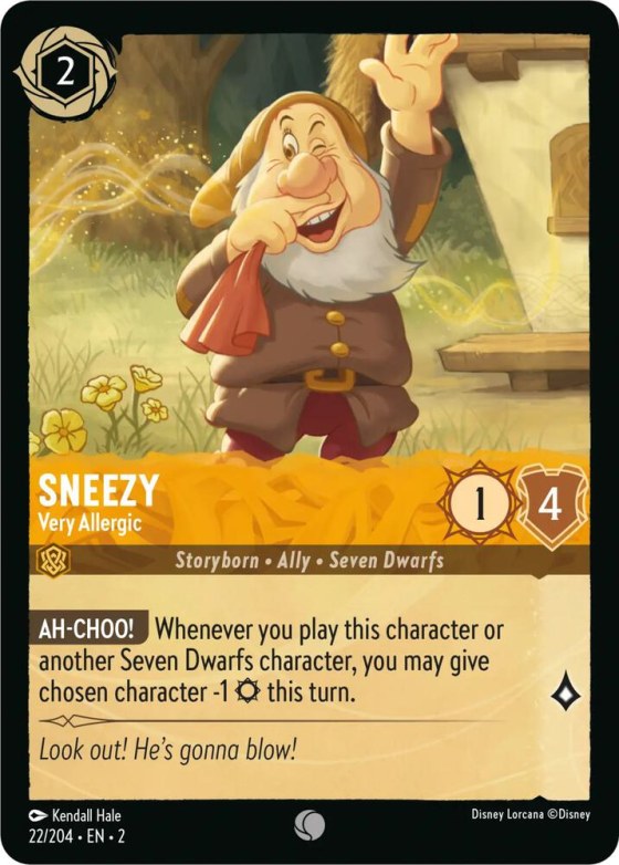 Sneezy - Very Allergic - Cold Foil