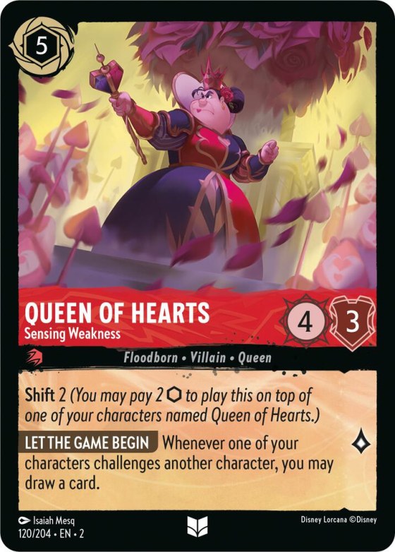 Queen of Hearts - Sensing Weakness - Cold Foil