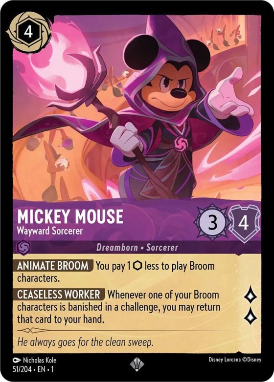 Mickey Mouse - Wayward Sorcerer - Cold Foil