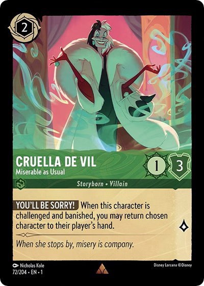 Cruella De Vil - Miserable as Usual - Cold Foil
