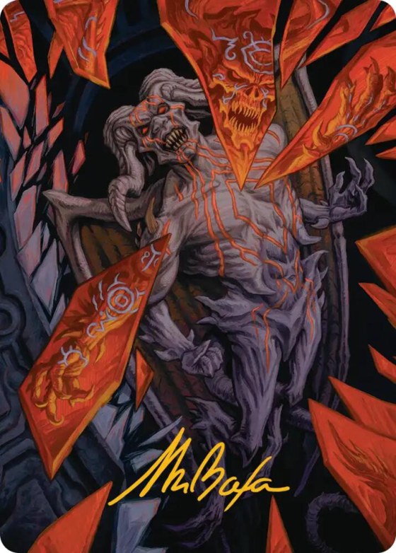 Curse-Marred Demon Art Card - Gold Stamped Signature