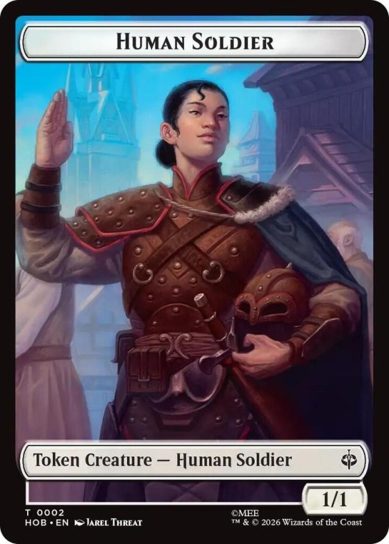 Human Soldier // Dwarf Double-Sided Token - Foil