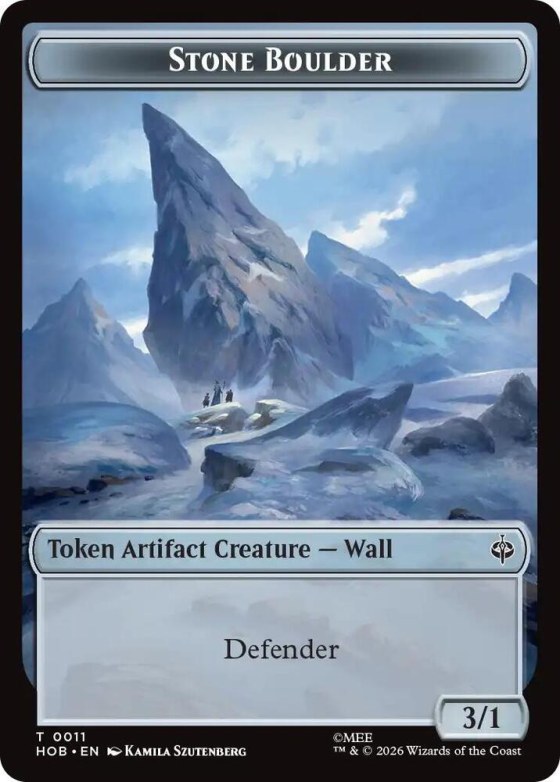 Stone Boulder // Bear Double-Sided Token - Foil