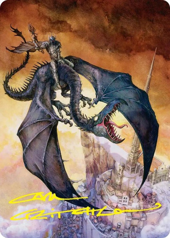 Witch-king, Bringer of Ruin Art Card - Gold Stamped Signature