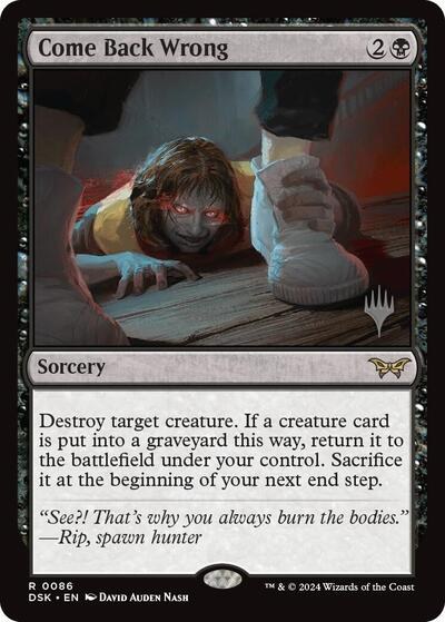 Come Back Wrong - Foil