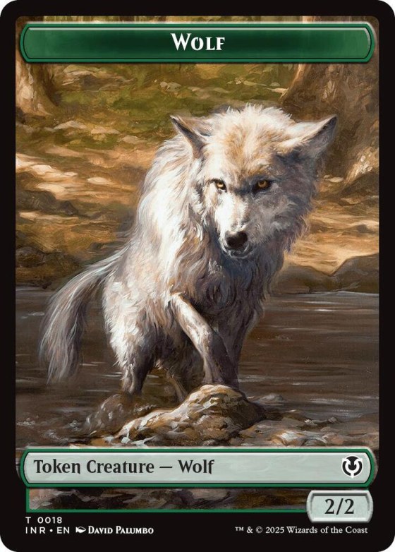 Wolf (0018) // Emblem - Arlinn, Embraced by the Moon Double-Sided Token - Foil