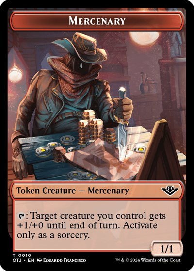 Mercenary // Spirit Double-Sided Token - Foil Mercenary Spirit Double S