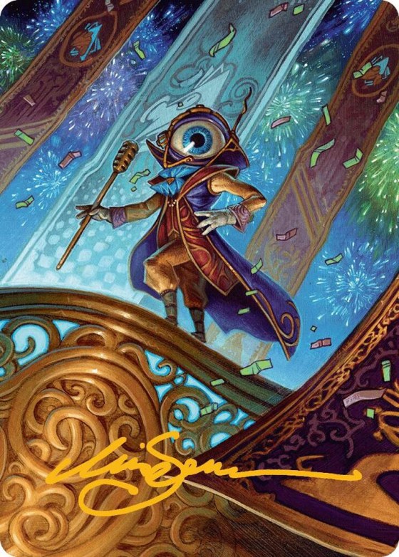 Vnwxt, Verbose Host Art Card - Gold Stamped Signature