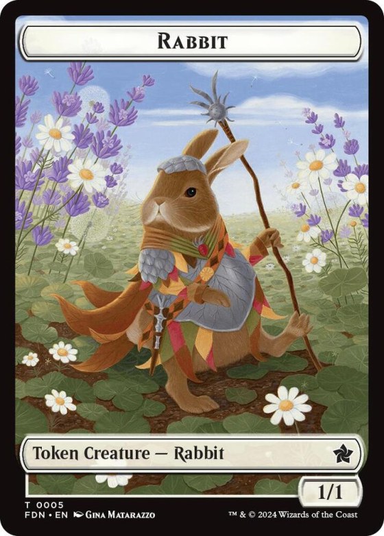 Rabbit // Soldier Double-Sided Token - Foil