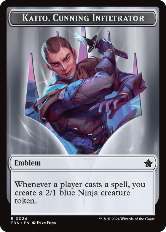 Emblem - Kaito, Cunning Infiltrator // Ninja Doubled-Sided Token - Foil