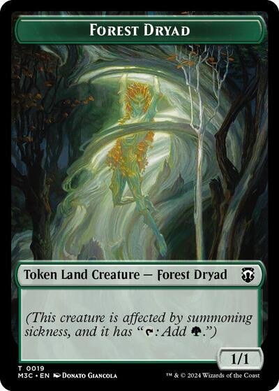 Forest Dryad (Ripple Foil) // Emblem - Vivien Reid Double-Sided Token - Ripple Foil