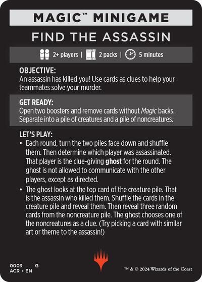 Magic Minigame: Find The Assassin - Normal Magic Minigame Find The