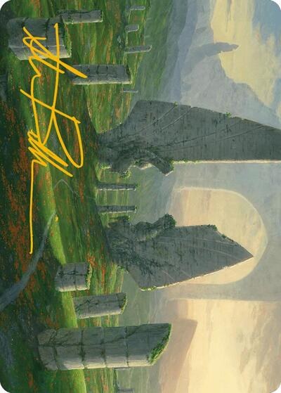 Monumental Henge Art Card - Gold Stamped Signature