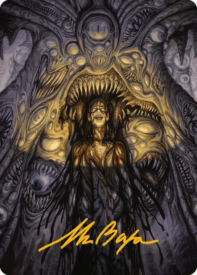 Chthonian Nightmare Art Card - Gold Stamped Signature