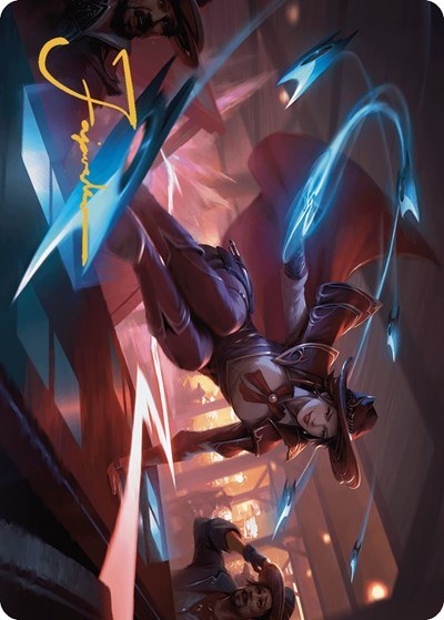 Slick Sequence Art Card - Gold Stamped Signature