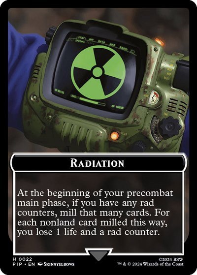 Radiation // Zombie Mutant Double-Sided Token - Foil