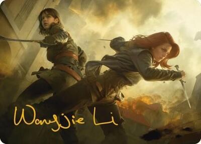 Mary Read and Anne Bonny Art Card - Gold Stamped Signature