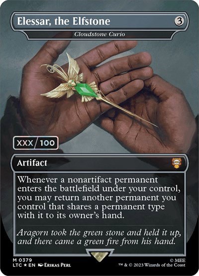 Elessar, the Elfstone - Cloudstone Curio - Serial Numbered