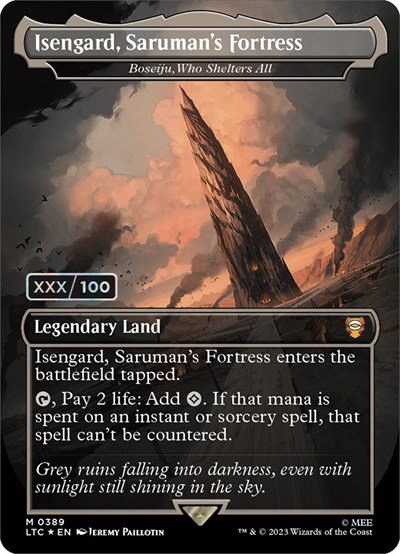 Isengard, Saruman's Fortress - Boseiju, Who Shelters All - Serial Numbered