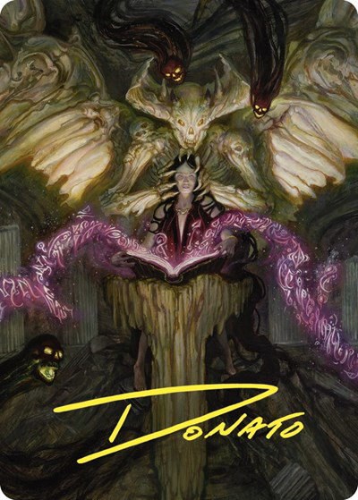 Demonic Tutor Art Card - Gold Stamped Signature
