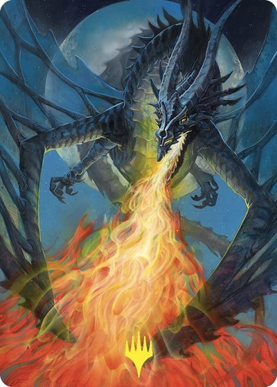 Balefire Dragon Art Card - Gold Stamped