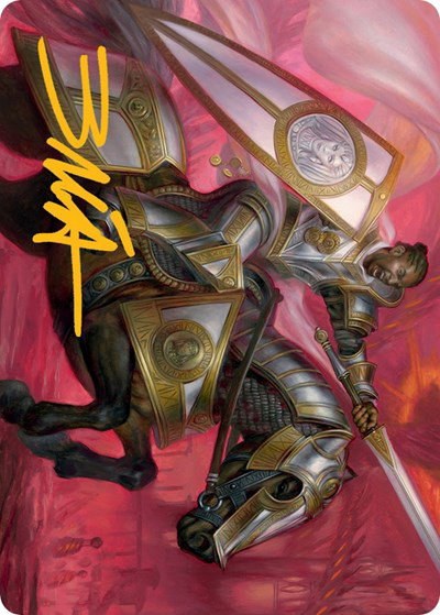 Sigiled Sentinel Art Card - Gold Stamped Signature