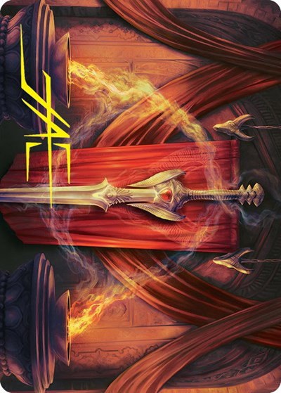 Ramosian Greatsword Art Card - Gold Stamped Signature