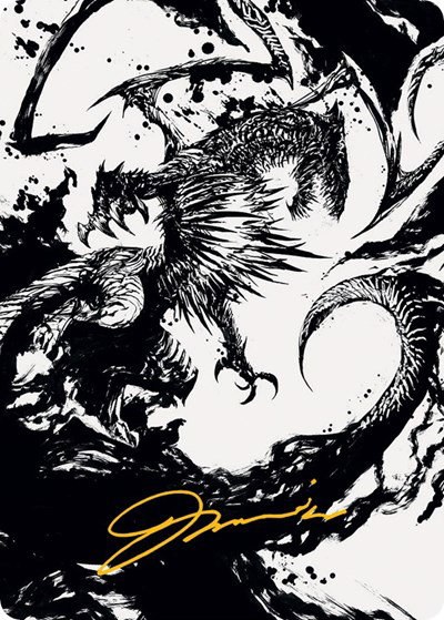 Skithiryx, the Blight Dragon Art Card - Gold Stamped Signature