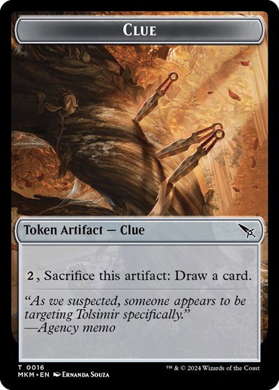 Clue (0016) // A 0043 Double-Sided Token - Foil
