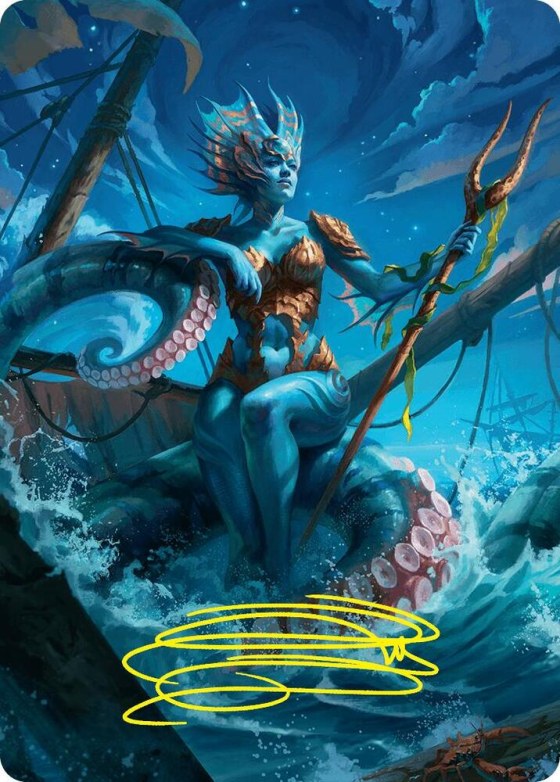 Kiora, the Rising Tide Art Card - Gold Stamped Signature