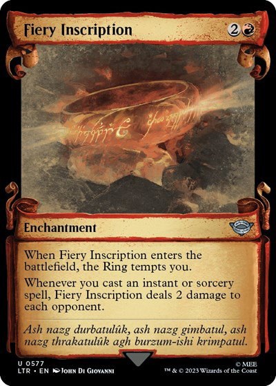 Fiery Inscription - Foil