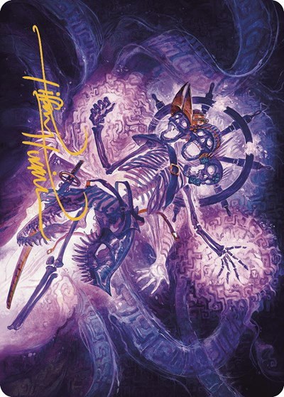 The Grim Captain Art Card - Gold Stamped Signature