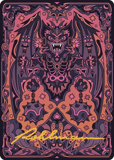 Bloodletter of Aclazotz Art Card - Gold Stamped Signature