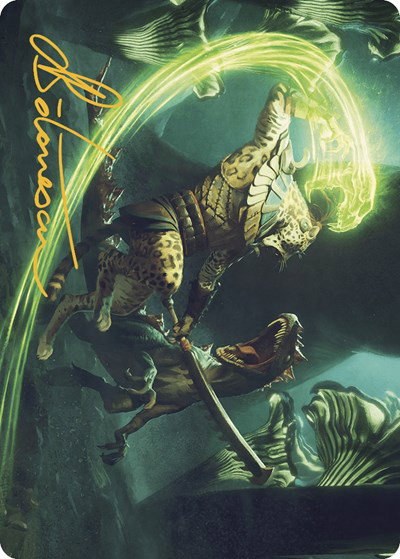 Contest of Claws Art Card - Gold Stamped Signature
