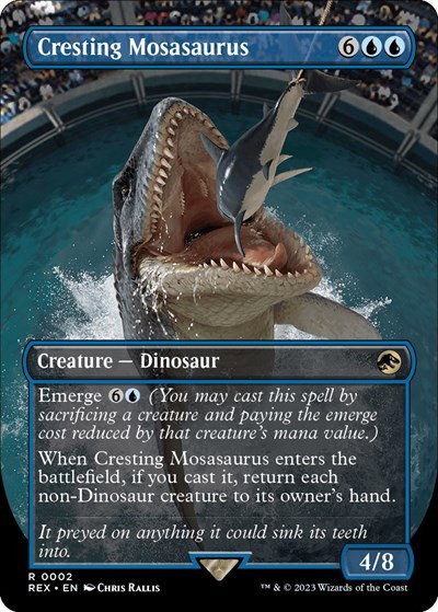 Cresting Mosasaurus - Borderless Foil