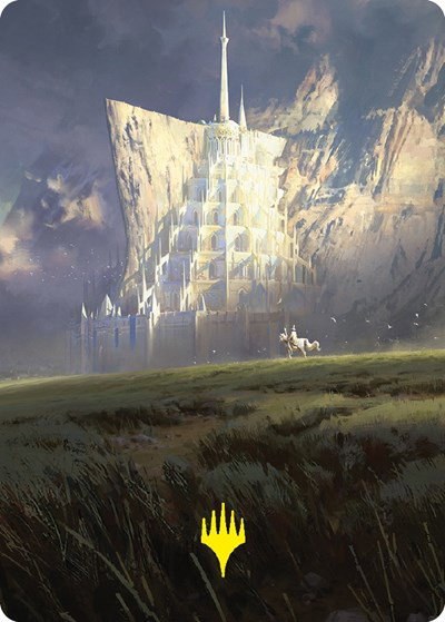 Minas Tirith Art Card - Gold Stamped Signature