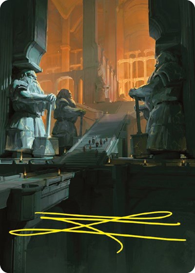 Mines of Moria Art Card - Gold Stamped Signature