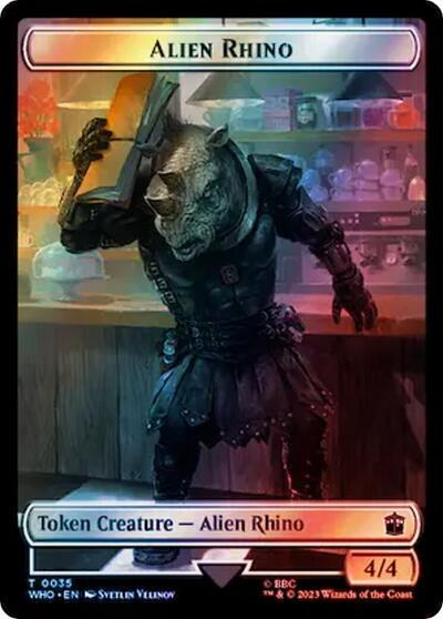 Alien Rhino // Mutant Double-Sided Token