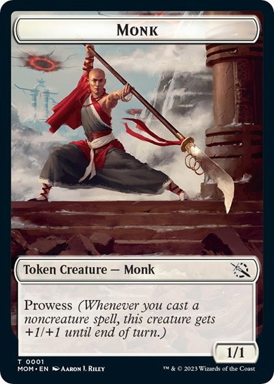 Monk // Knight Double-Sided Token - Foil Monk Knight Double Sided 