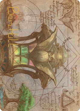 Chromatic Lantern Art Card - Gold Stamped Signature