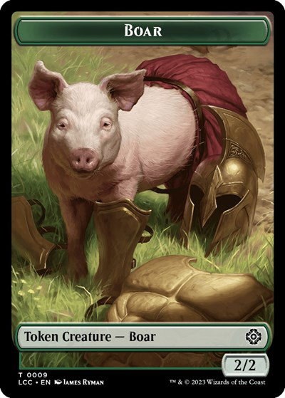 Boar // Merfolk (0003) Double-Sided Token