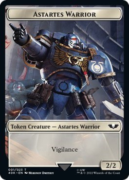 Astartes Warrior (001) // Clue Double-Sided Token - Surge Foil