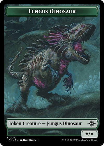 Fungus Dinosaur // Gnome Soldier Double-Sided Token