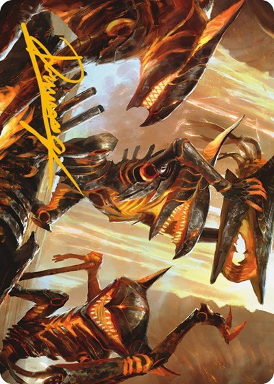 Gleeful Demolition Art Card - Gold Stamped Signature