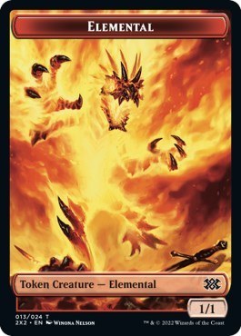 Elemental // Phyrexian Golem Double-Sided Token - Foil
